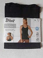 Женская бесшовная утягивающая майка черная Crivit Yoga Vest 36-44