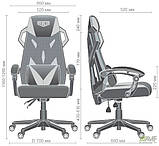 Комп'ютерне крісло VR Racer Radical Brooks колір чорний-білий геймерське, фото 2