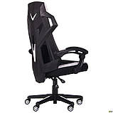 Комп'ютерне крісло VR Racer Radical Brooks колір чорний-білий геймерське, фото 4