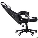 Комп'ютерне крісло VR Racer Radical Brooks колір чорний-білий геймерське, фото 5