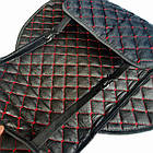 Накидки для сидений Алькантара комплект Черные - красная нить, фото 8