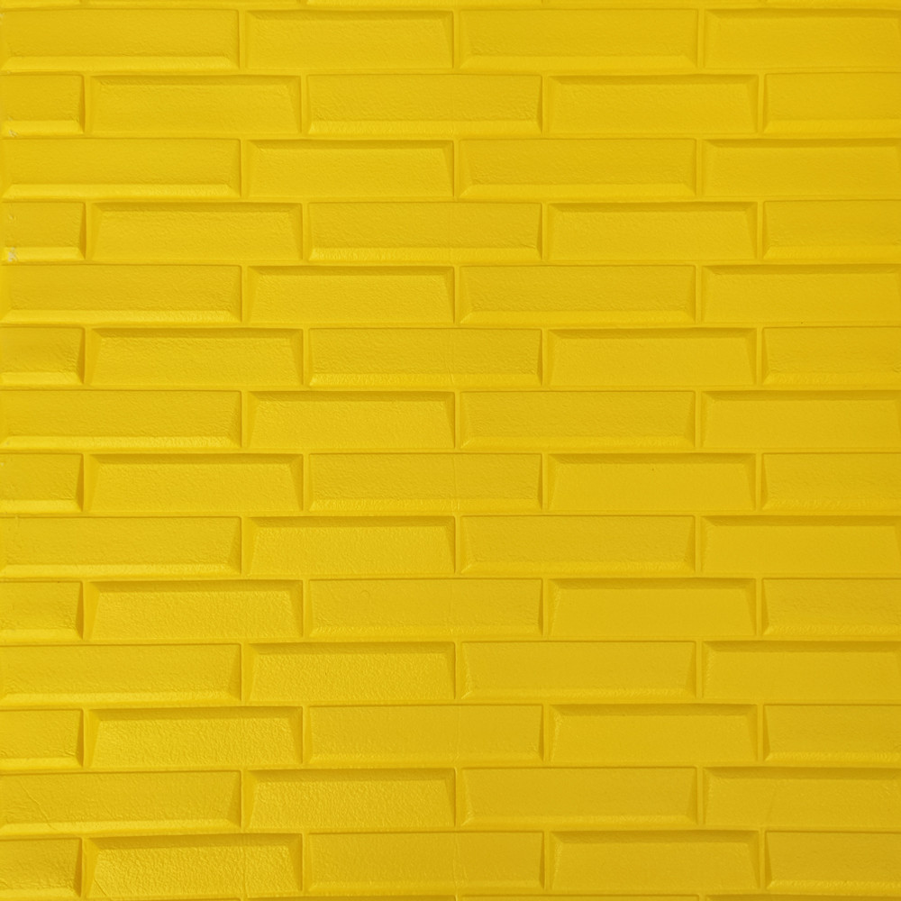 3д панель Лицьова цегла Жовта 3d панелі стінові для стін декоративна кладка текстура 700x770x7мм (37), фото 1