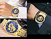 Годинник чоловічий наручний з нержавіючої сталі водонепроникний Chenxi CX-8220 Золоті-Сині, фото 4