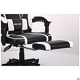 Комп'ютерне крісло AMF VR Racer Dexter Vector чорний-білий колір для ігор гейера програмиста, фото 8