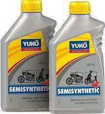 Олива моторна для мотоциклів YUKO Semysinthetic 4T 10w40 (SG,SJ), 1л Ефективно захищає двигун від перегріву