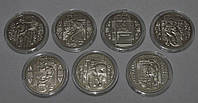 Серія монет "Народні промисли і ремесла" 5 гривень. 2009 - 2012 роки. 7 монет.