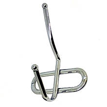 Вішак-гачок Stenson МН1977 подвійний хромований настінний 14.5х10 см