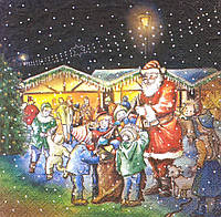 Декупажная салфетка Рождественская ярмарка 1815