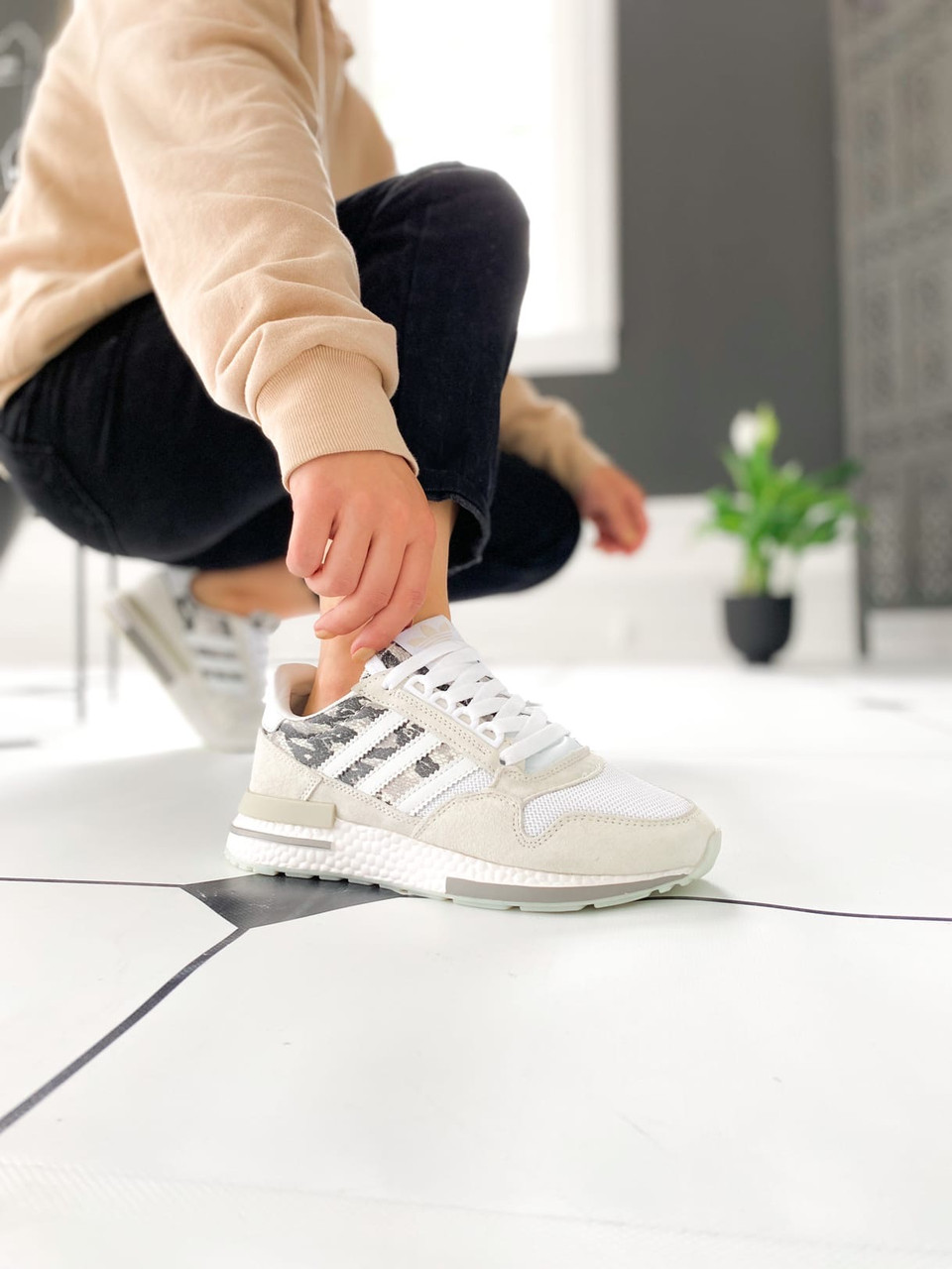 Кросівки Adidas ZX 500 RM Beige/Camo