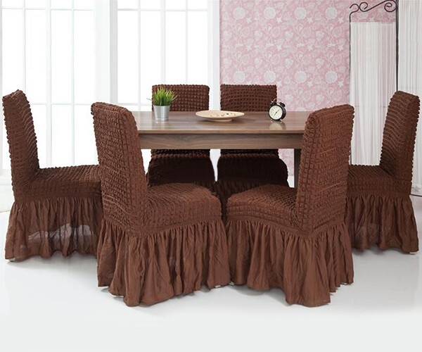 Чохли для меблів Naperine стільці жатка з оборкою 6 шт., фото 1