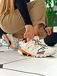 Кросівки Balenciaga Track Trainer "White/Orange", фото 3