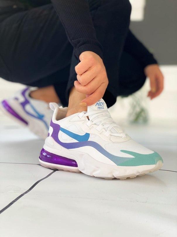 Nike air max 270 React "White/Light/Blue"