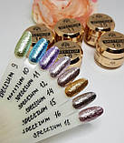 Гель-фарба металева з пластівцями Spectrum 5 г, 15, фото 2
