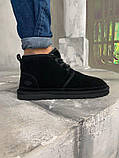 Зимові Ugg Men Neumel Black, чорні замшеві уггі мен ньюмел черевики угі Ugg Classic Short, фото 3