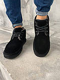 Зимові Ugg Men Neumel Black, чорні замшеві уггі мен ньюмел черевики угі Ugg Classic Short, фото 5
