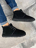 Зимові Ugg Men Neumel Black, чорні замшеві уггі мен ньюмел черевики угі Ugg Classic Short, фото 6