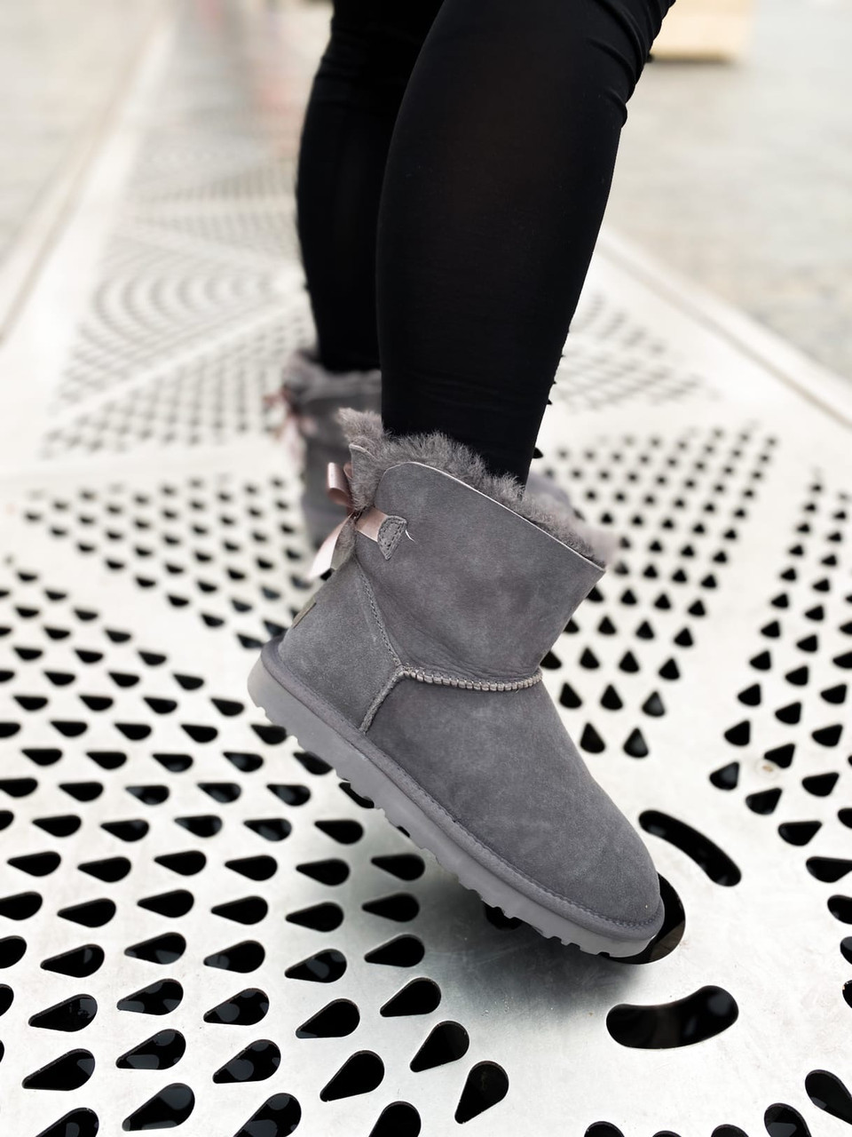 UGG Mini Bailey Bow Grey