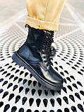 Жіночі черевики Dr.Martens Mono Black (Premium Термо) чорні шкіряні черевики др мартенс, фото 5