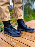 Жіночі черевики Dr.Martens Mono Black (Premium Термо) чорні шкіряні черевики др мартенс, фото 10