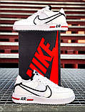 Nike Air Force 1 React "White/Black", фото 3