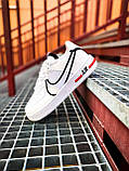 Nike Air Force 1 React "White/Black", фото 4