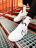 Nike Air Force 1 React "White/Black", фото 10