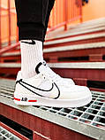 Nike Air Force 1 React "White/Black", фото 11