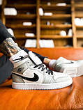 Nike Air Jordan 1 Mid Light Smoke Grey, фото 7