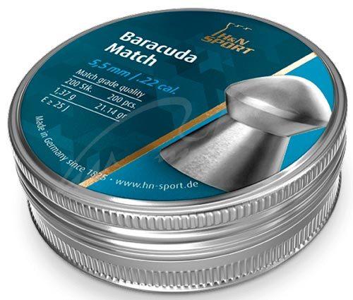 Кулі пневматичні H&N Baracuda Match. Кал. 5.52 мм. Вага - 1.37 г. 200 шт / уп
