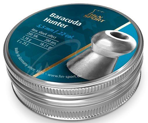 Кулі пневматичні H&N Baracuda Hunter. Кал. 5.5 мм. Вага - 1.18 г. 200 шт / уп