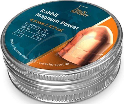Кулі пневматичні H&N Rabbit Magnum Power. Кал. 4.5 мм. Вага - 1.04 г. 200 шт / уп