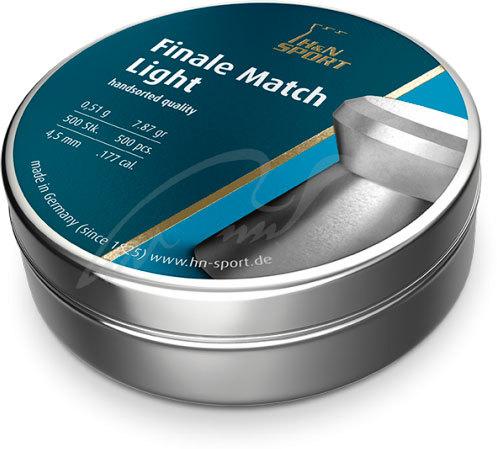 Кулі пневматичні H&N Finale Match Light. Кал. 4.5 мм. Вага - 0.51 г. 500 шт / уп
