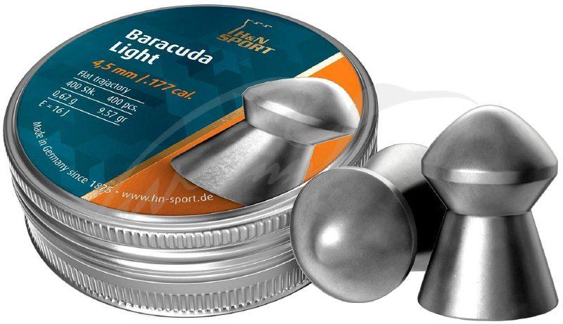 Кулі пневматичні H&N Baracuda Light. Кал. 4.51 мм. Вага - 0.62 г. 400 шт / уп