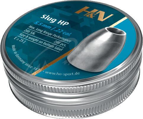 Кулі пневматичні H&N Slug HP кал. 5.51 мм. Вага - 1.36 грам. 200 шт / уп