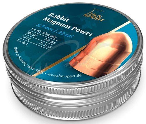 Кулі пневматичні H&N Rabbit Magnum Power. Кал. 5.5 мм. Вага - 1.64 г. 200 шт / уп