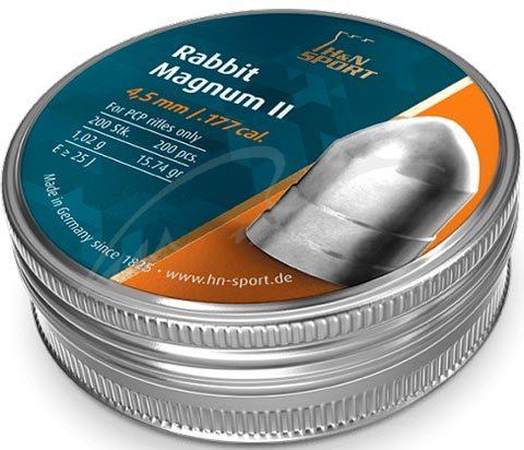 Кулі пневматичні H&N Rabbit Magnum II. Кал. 4.5 мм. Вага - 1.02 г. 200 шт / уп