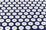 Масажний килимок Аплікатор Кузнєцова + валик масажер для спини/шиї/ніг/голови/тіла OSPORT Long (apl-019) Синьо-білий, фото 3