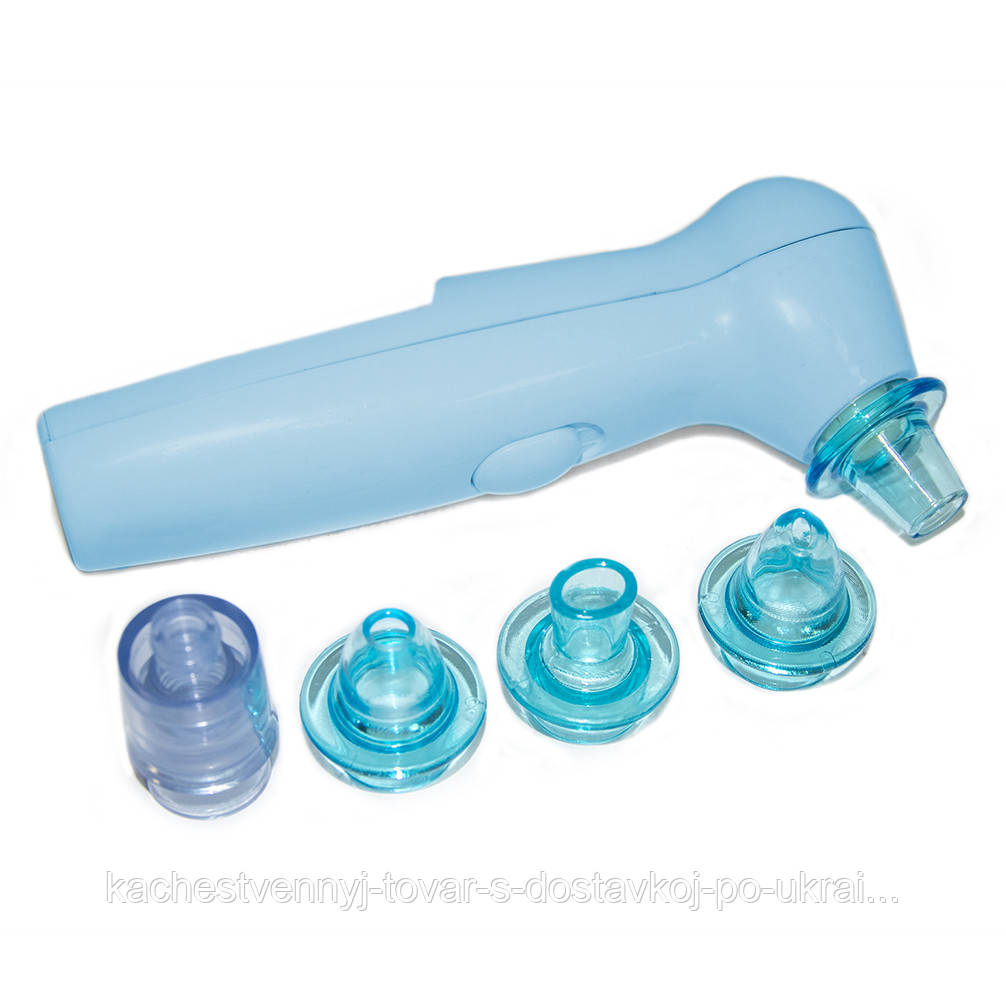 Аспиратор для носа Sniffing Equipment, 7 насадок (4 - голубые), соплеотсос детский (аспіратор назальний) (KT) - фото 2 - id-p1299655792