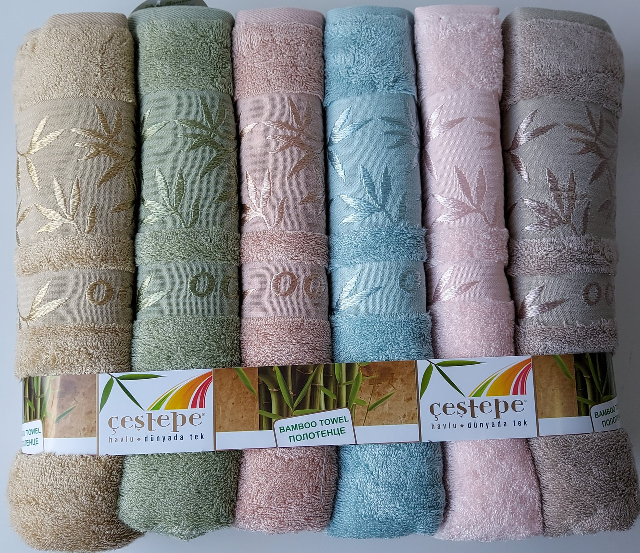 Бамбукові банні рушники «Cestepe Zumrut» 70*140 см (6 шт)