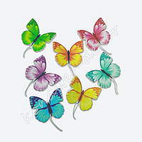 "Метелики кольорові" набір з цукрової мастики для прикрашання тортів та кондитерських виробів