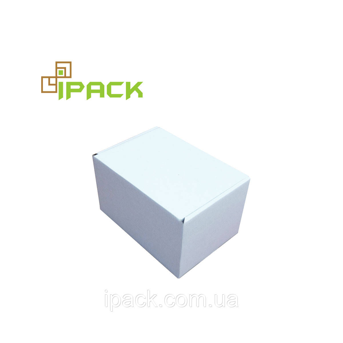 Коробка картонна самозбірна 220х120х100 мм біла мікрогофрокартон