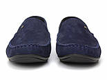 Мокасини з нубуку сині літні Взуття великих розмірів Rosso Avangard BS Guerin M4 Blue Nub, фото 3