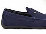 Мокасини з нубуку сині літні Взуття великих розмірів Rosso Avangard BS Guerin M4 Blue Nub, фото 7