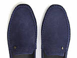 Мокасини з нубуку сині літні Взуття великих розмірів Rosso Avangard BS Guerin M4 Blue Nub, фото 9