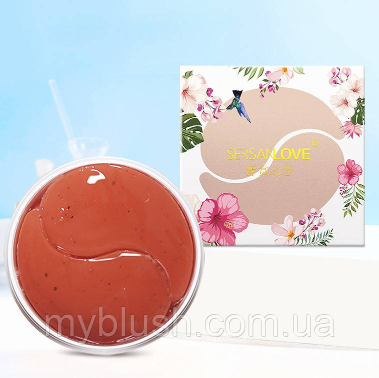 Гідрогелеві патчі для очей Sersanlove Roselle Lady Eye gel patch з гібіскусом 60 шт.