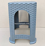 Табурет пластиковий ротанг сірий турція, фото 3