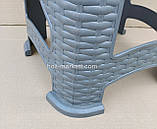 Табурет пластиковий ротанг сірий турція, фото 6
