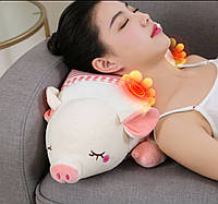 Массажная подушка Piggy с 20 массажными роликами, прогревом и таймером