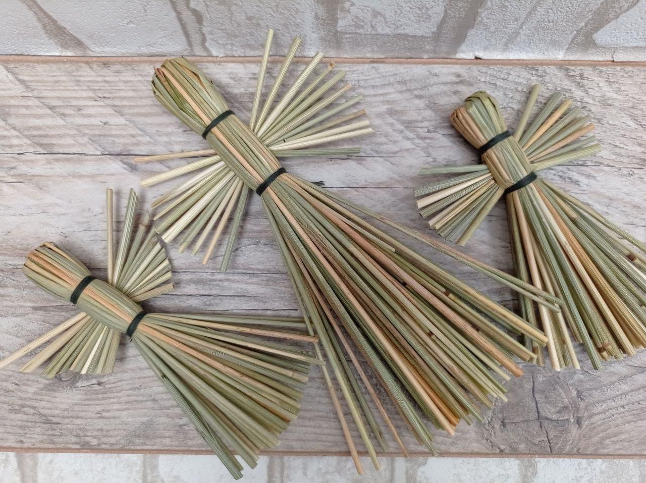 Ангел з житньої соломи, оберіг на Великдень, 3 шт\набір 9-16 см, фото 1