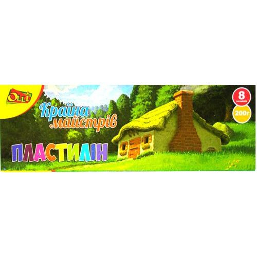 Пластилін Olli 200 г, 8 цв.